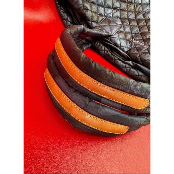 MZ Wallace Metro Blue Camo Travel Quilted Tote Bag With Matching Pouch Excellent - Picture 13 of 16